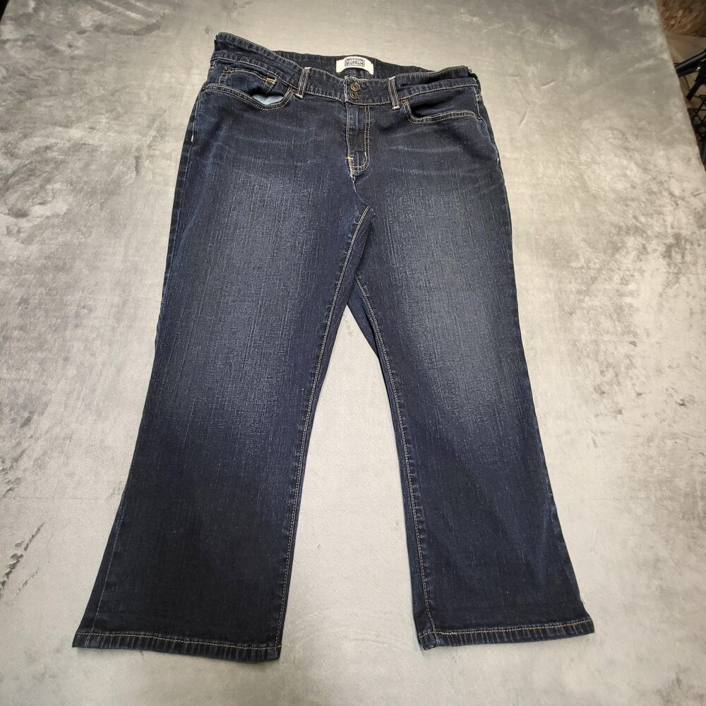 Signature by Levi Strauss Jeans Womens 14 Blue Stretch Denim Straight Cropped‎